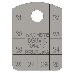 Kennzeichnungsanhänger für UVV-Prüfungen | mit Jahreszahlen