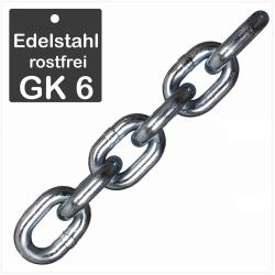 Edelstahlkette | Güteklasse 6 | 6 x 18 mm (Meterware)